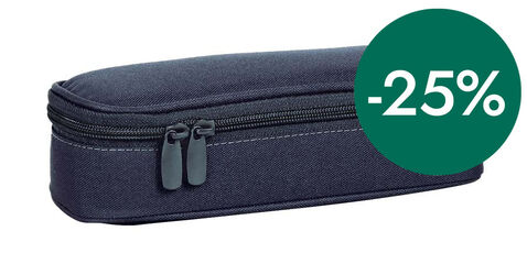 Estuche oval Abacus azul marino