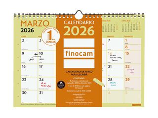 Calendario pared Finocam Escribir Grafik A4 2026 castellano
