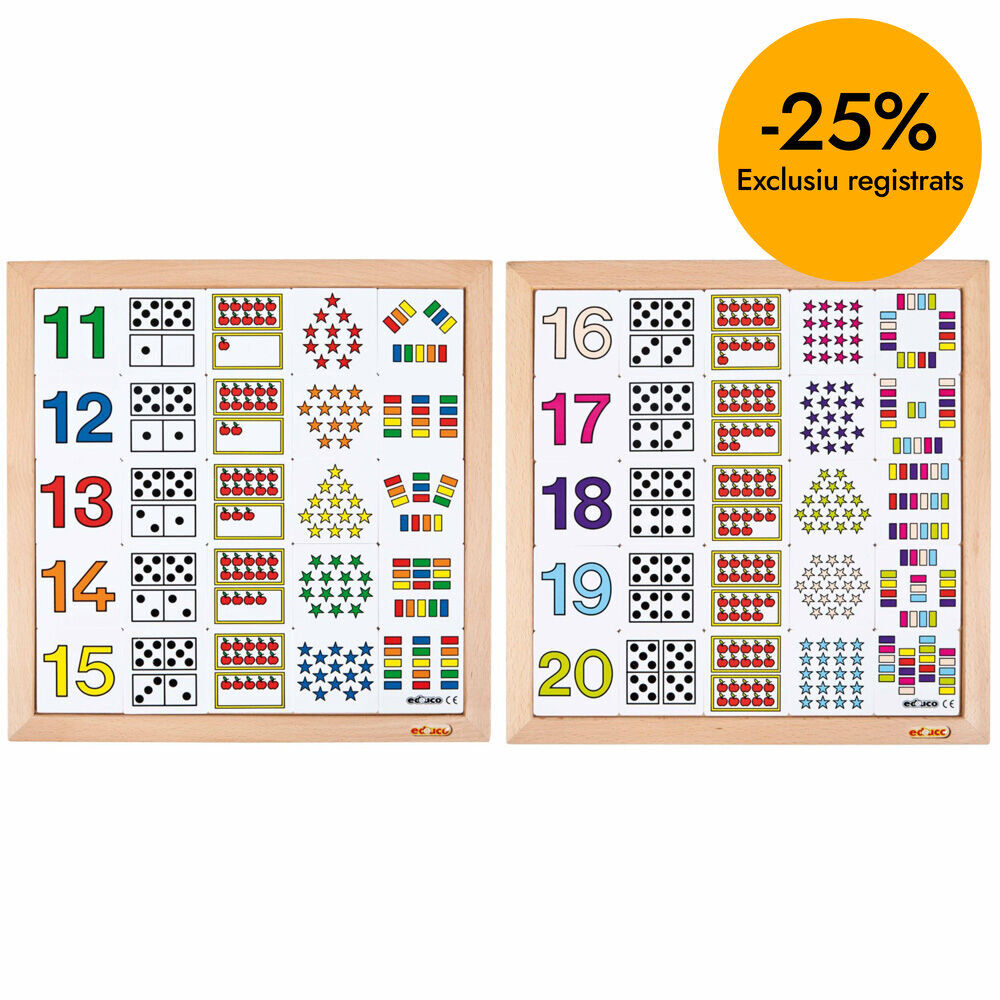 Tablero matem&aacute;tico 11-15+16-20