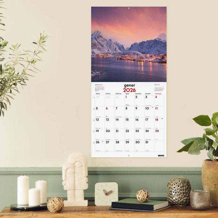 Calendario pared Finocam 30x30 2026 Tardes catalán