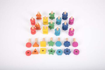 Roscas y tornillos de madera 21 piezas