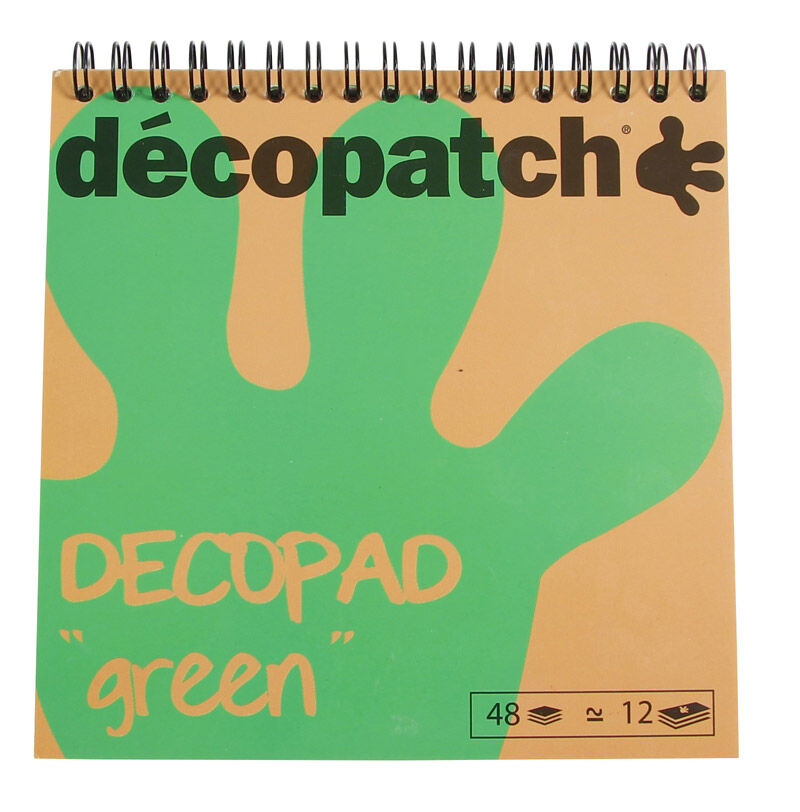 DECOPATCH BLOC DECOPAD VERDE 15x15cm