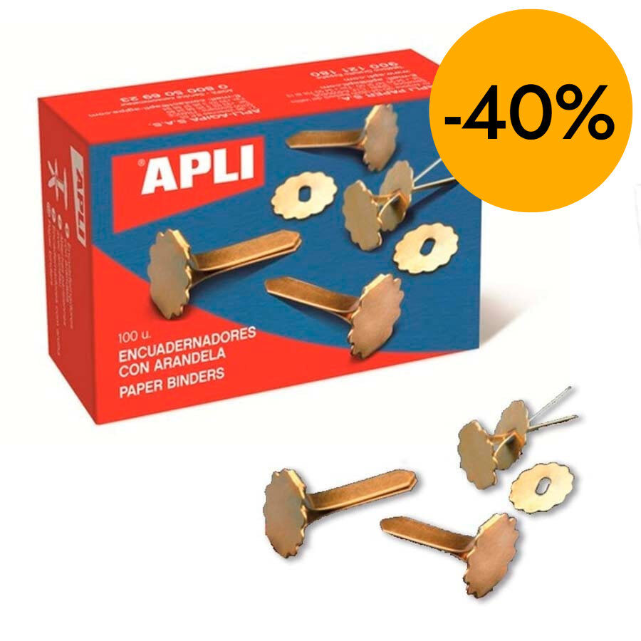 Enquadernador amb volandera 18mm Apli 100u