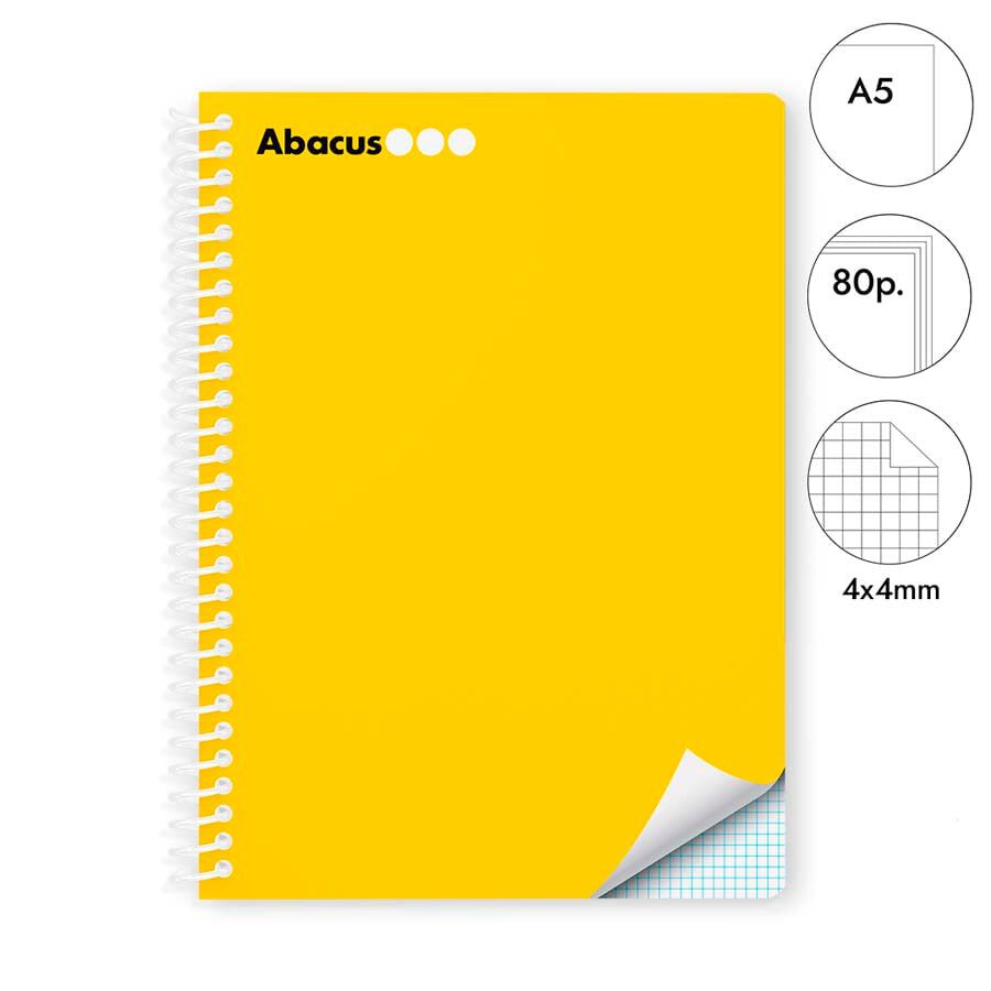 Llibreta espiral Abacus A5 80 fulls 4x4 marge