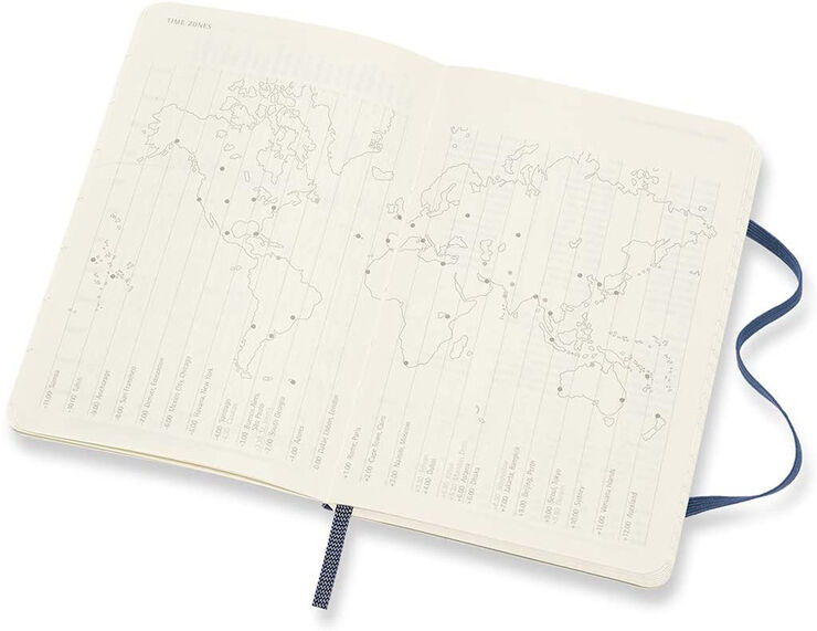 Agenda Moleskine 2021 Soft Pocket Semana Vista Ingl&eacute;s  Azul (9x14 cm)