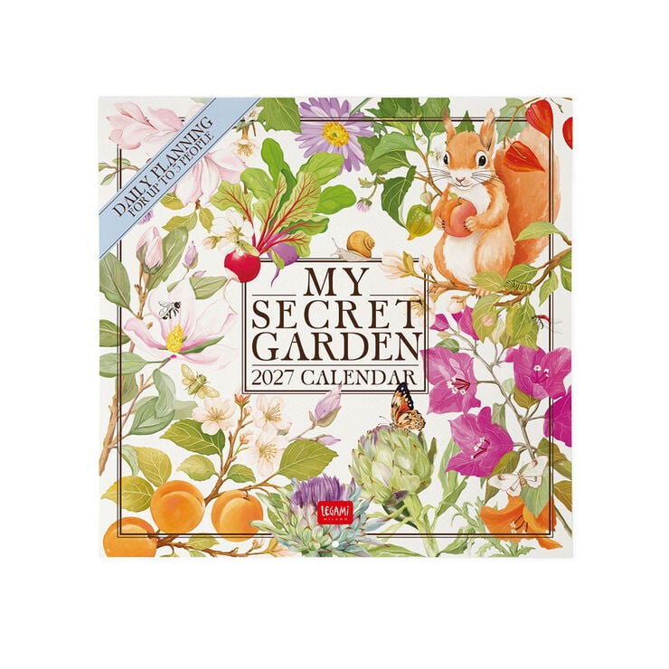 Calendario Legami 30x29 Pared Secret Garden Multiling&uuml;e 2027