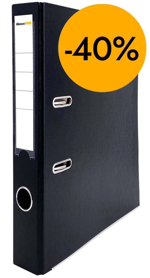 Archivador palanca Abacus A4 lomo estrecho negro