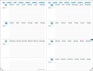 Agenda escolar Quo Vadis toscana A5+ sem/vista mult. 2025-26 negro
