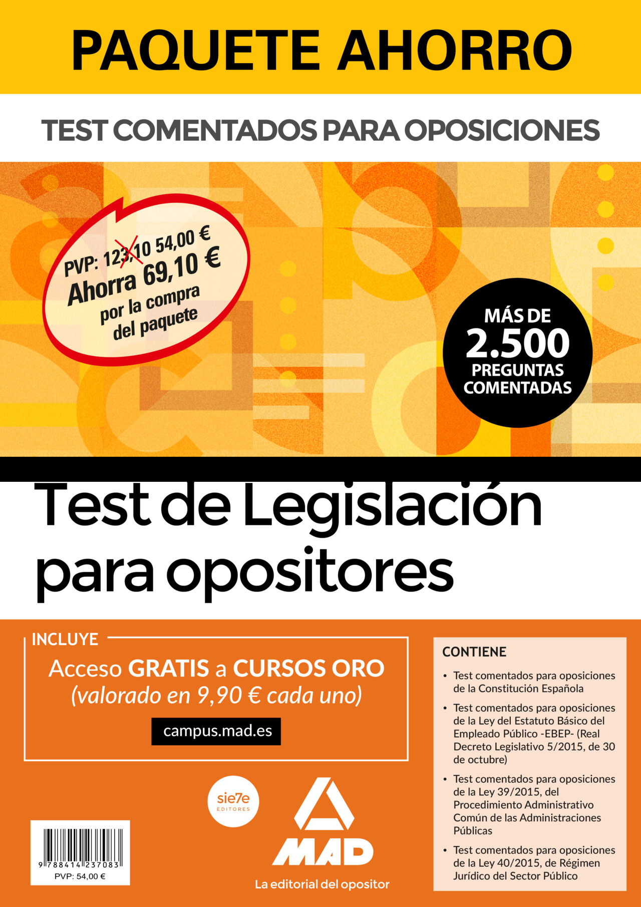Paquete Ahorro Test De Legislaci&oacute;n Para Opositores
