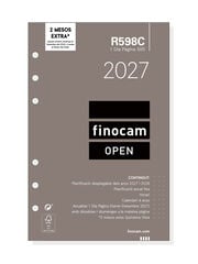Recambio Finocam Open 500 122x168 D&iacute;a P&aacute;gina Catal&aacute;n Cart&oacute;n Rojo 2027