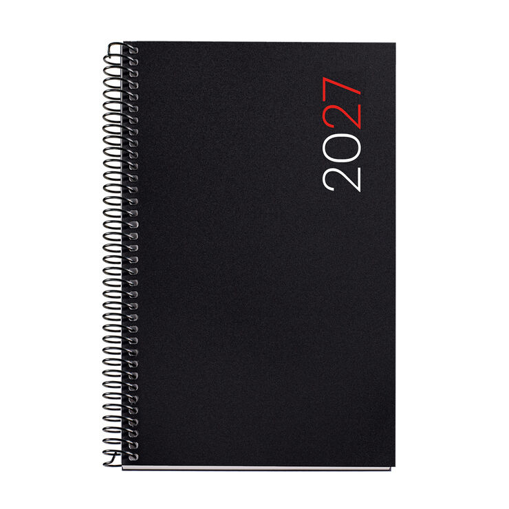 Agenda Miquelrius Espiral Activa Setmana Vista Multiling&uuml;e 2027 City Negre