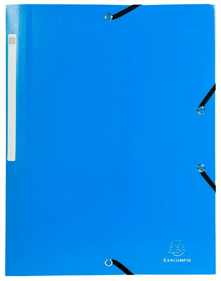 Carpeta solapes i gomes A4 Exacompta blau