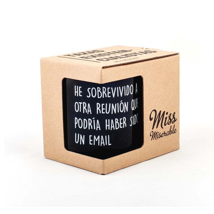 Taza ''He sobrevivido a otra reunión''