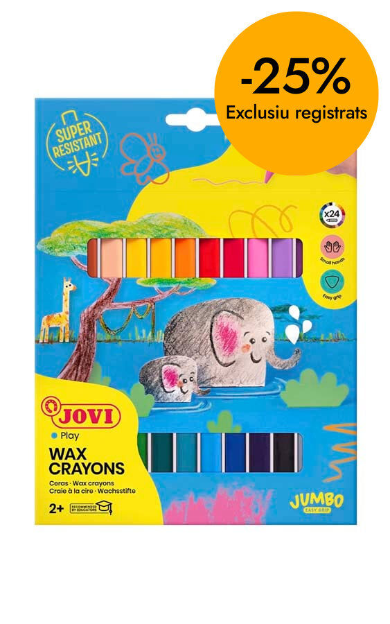 Cerass pl&aacute;sticas Jovicolor Triwax 24 colores
