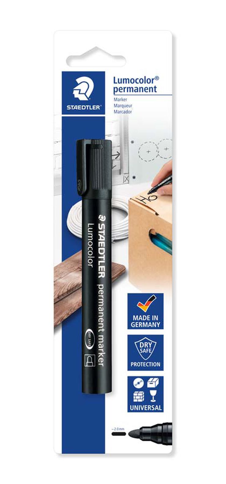 Retolador permanent Staedtler Lumocolor 352 negre