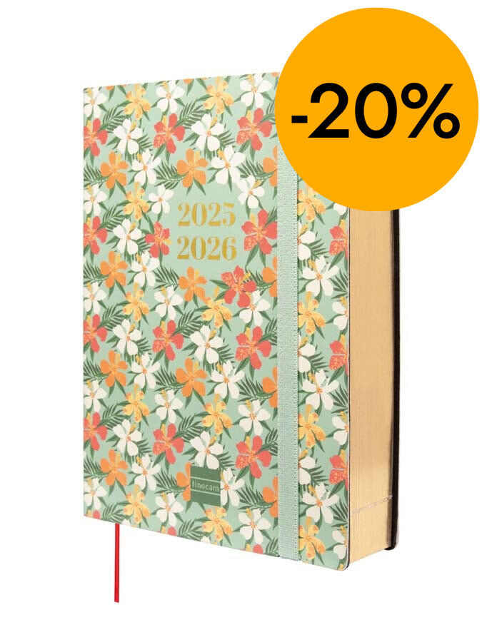 Agenda Finocam 18 meses Mara Y4 d&iacute;a/p&aacute;g mult 2025-26 daisy