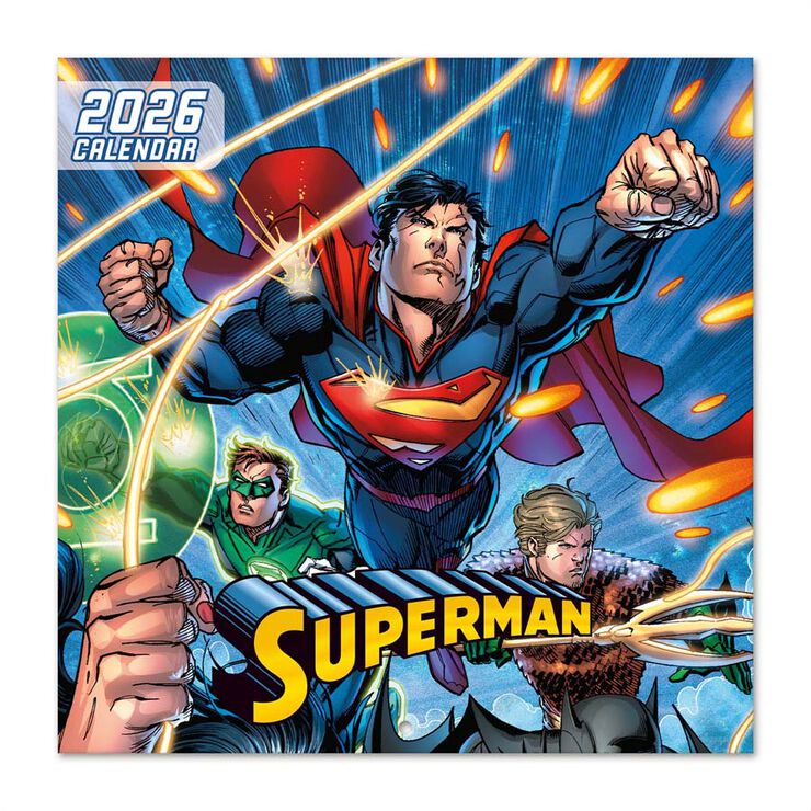 Calendario pared 2026 30x30cm Superman