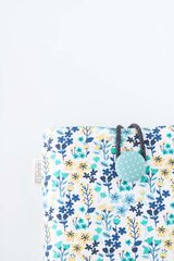 Funda de Libro Drapets Flores Turquesas interior aqua