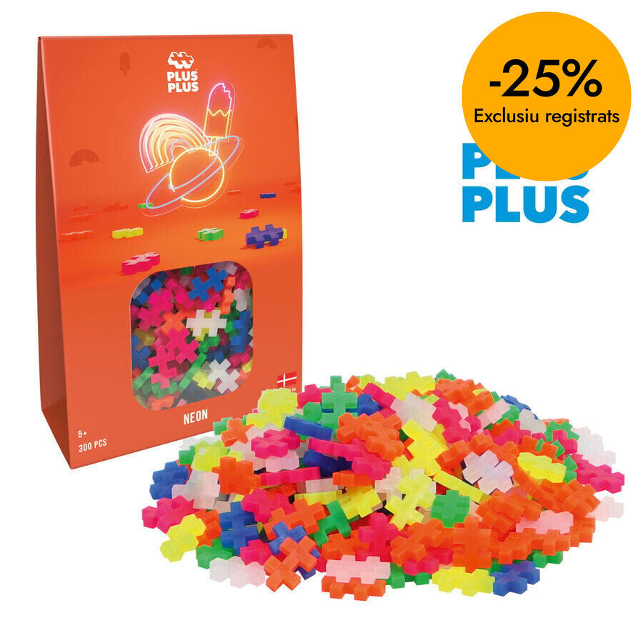 Plus-Plus sobre ne&oacute;n 300 piezas