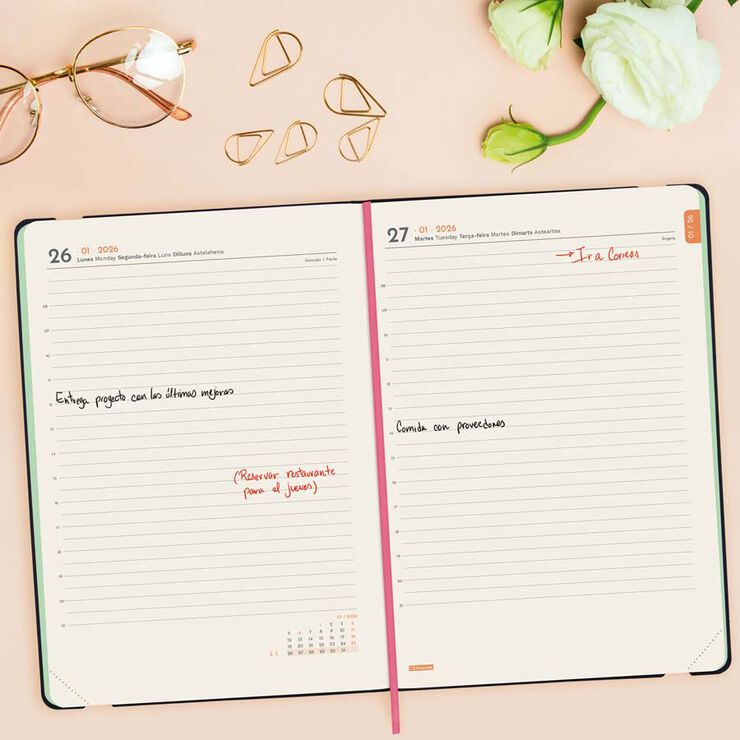 Agenda Finocam Joy FA5 día/pág cas 2026 Bloom