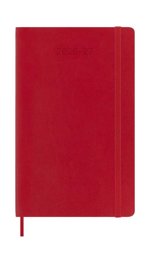 Agenda Moleskine 18 meses sem/vista L tapa blanda rojo