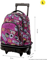 Mochila con ruedas desmontable Totto Tiza Kitsune
