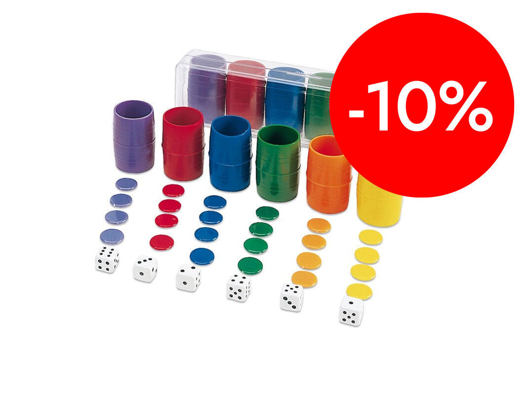 Parch&iacute;s fichas de pl&aacute;stico 6 jugadores