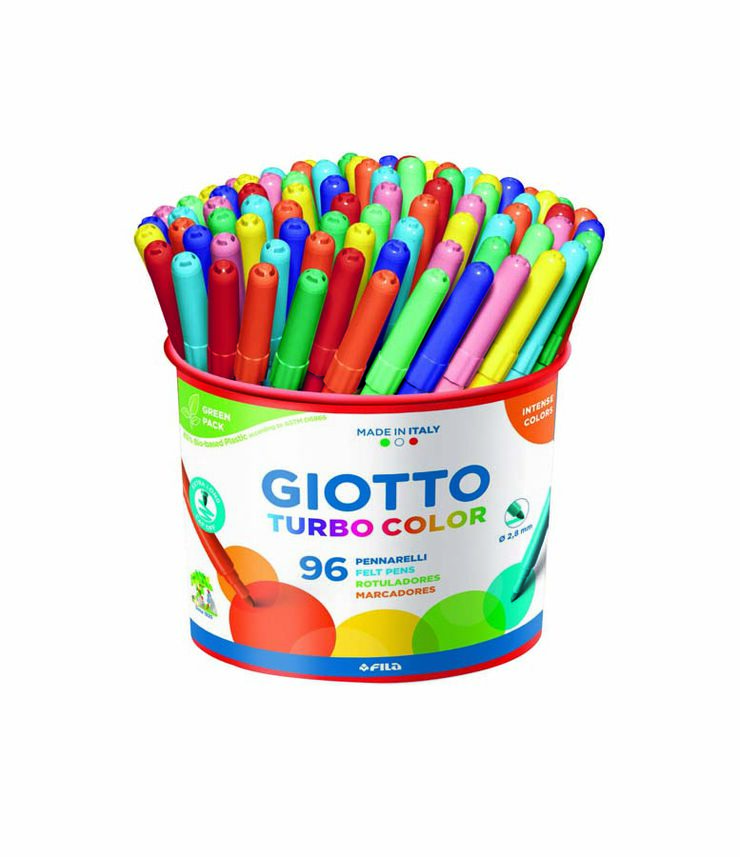 Giotto Turbo Color rotuladores, Estuche 12 unidades, Multicolor :  : Juguetes y juegos