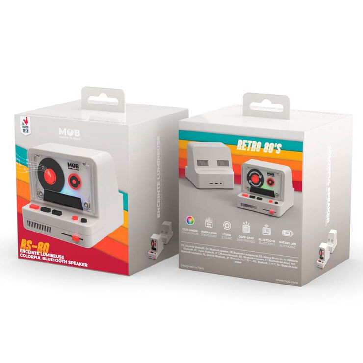 Altavoz Wondee Retro RS-80 gris