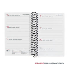 Agenda Miquelrius Especial Caddy Semana Vista Multiling&uuml;e City 2027 Negro