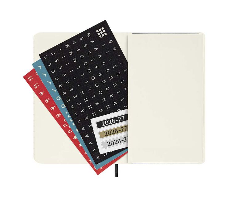 Agenda Moleskine 18 meses sem/vista P tapa blanda negro