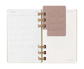 Agenda espiral Moleskine Life Planner 12m sem/vista 2025 L kiwi