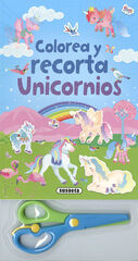 Colorea y recorta unicornios Colorea y recorta unicornios
