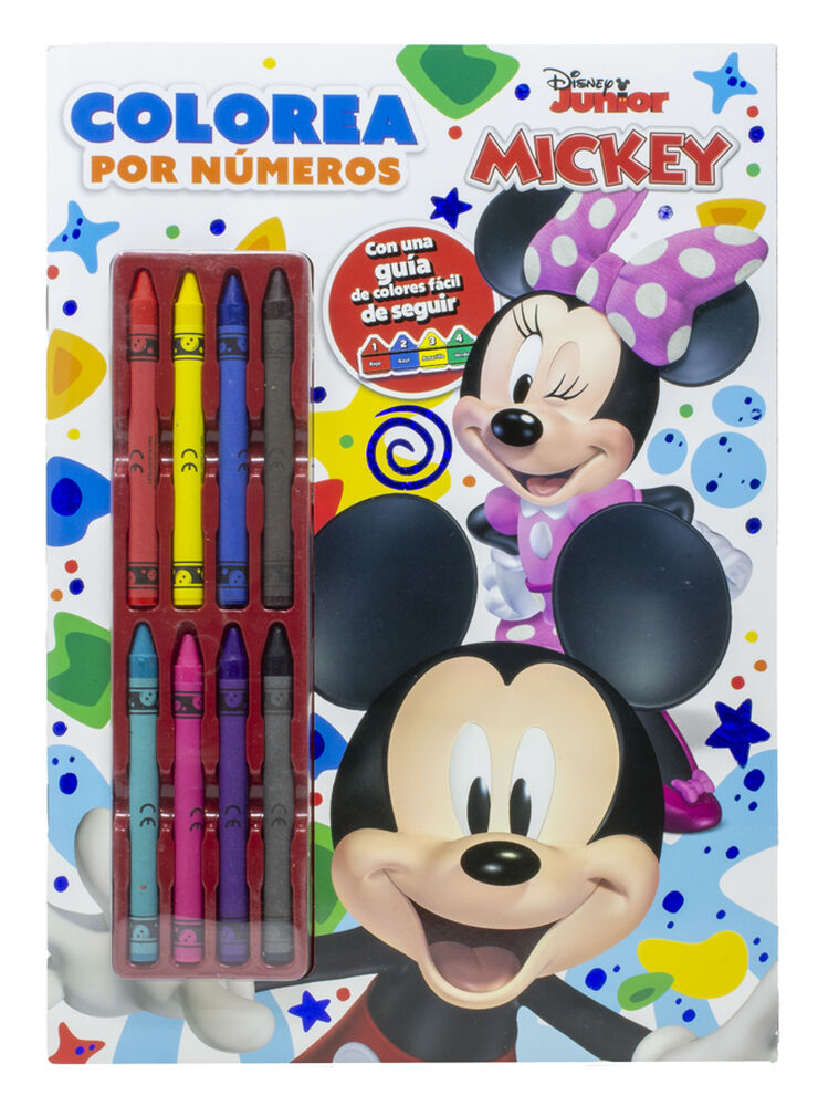 Mickey. Colorea por números con ceras