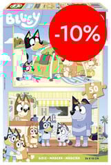 Puzle 50 piezas x 2 Bluey de madera