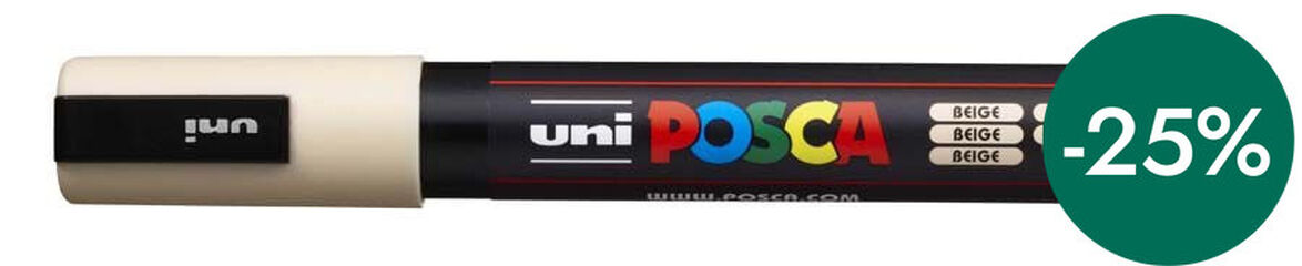 Rotulador Posca PC-5M 1,8-2,5mm beige