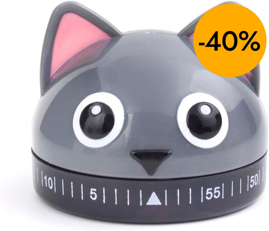 Temporitzador de Cuina Kikkerland Gat gris