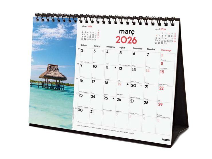 Calendario sobremesa Finocam 2026 Paisajes Paraíso catalán