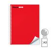 Notebook A5 Abacus tapa extradura 120 hojas 5x5 rojo