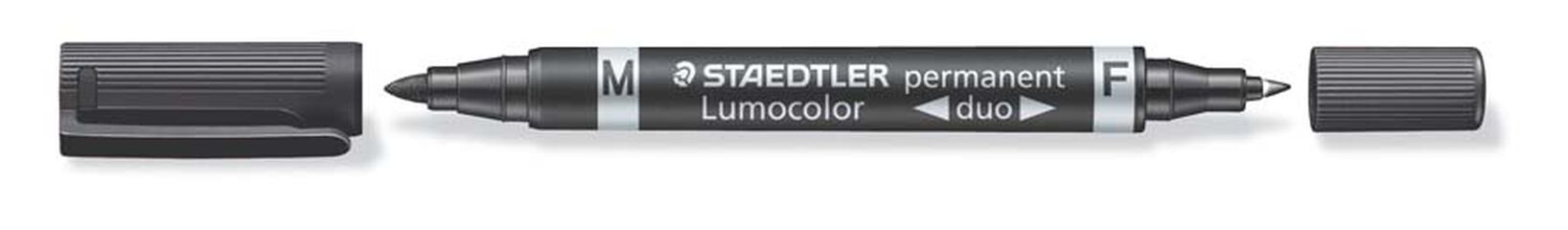 Rotulador permanente Staedtler Lumocolor Duo negro