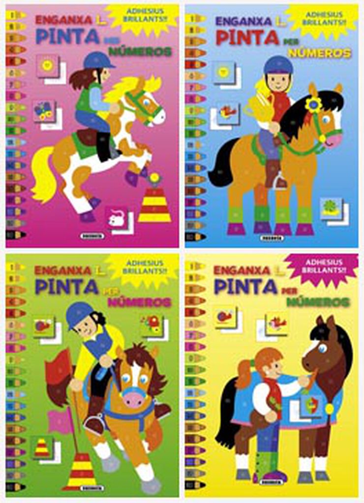 Enganxa i pinta per números (4 exemplars