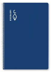 Llibreta A4 espiral 40F 4x4 Escolofi Blau