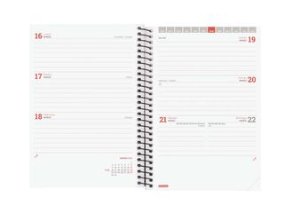 Agenda Finocam escolar espiral E8 sem/vista cas 2025-26 negro