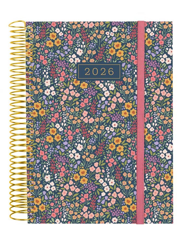 Agenda Finocam Design Collection E10 día/pág cat 2026 Flora