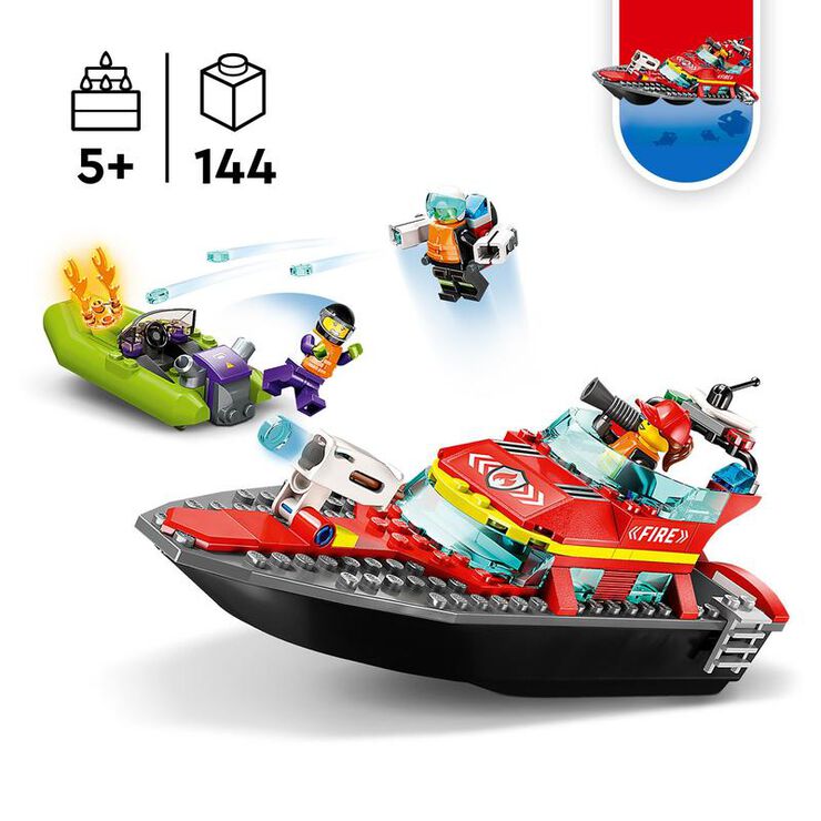 LEGO® City Llanxa de Rescat de Bombers i Zodiac 60373