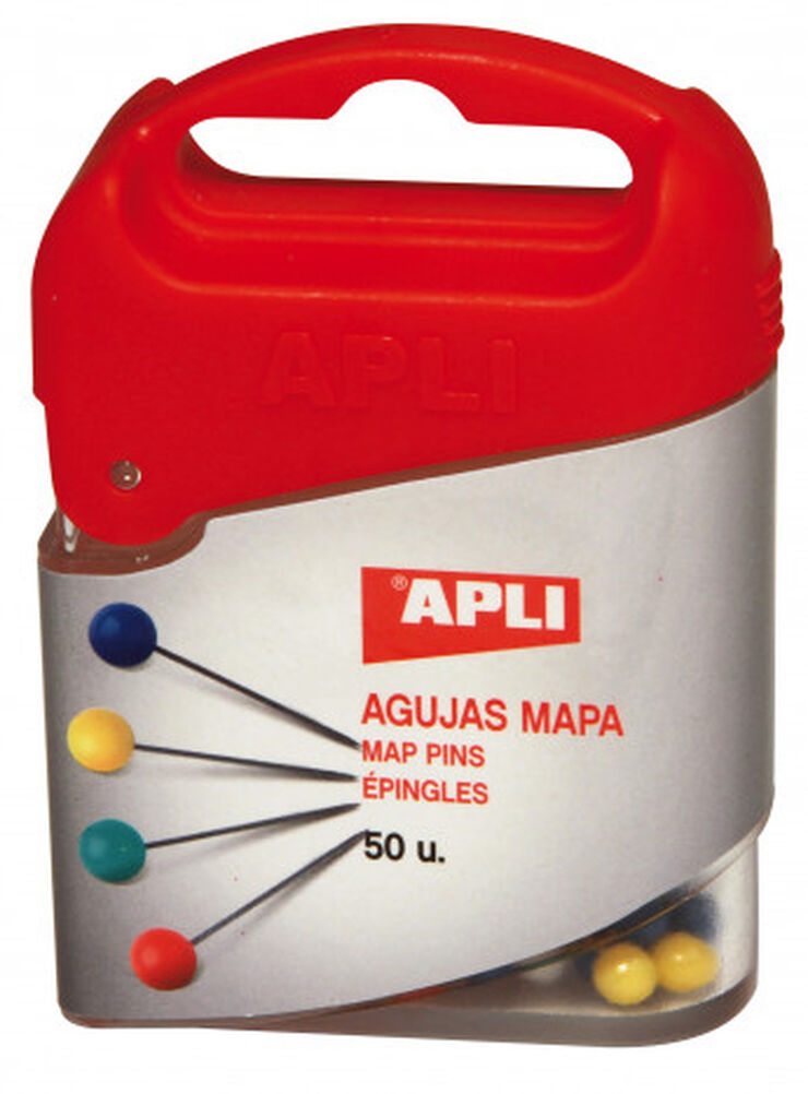 Caja de alfileres pequeños 4 x 20 mm, 50 unidades surtidas
