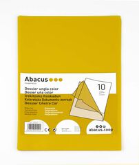 Dosier con uñero Abacus PP Folio amarillo 10u