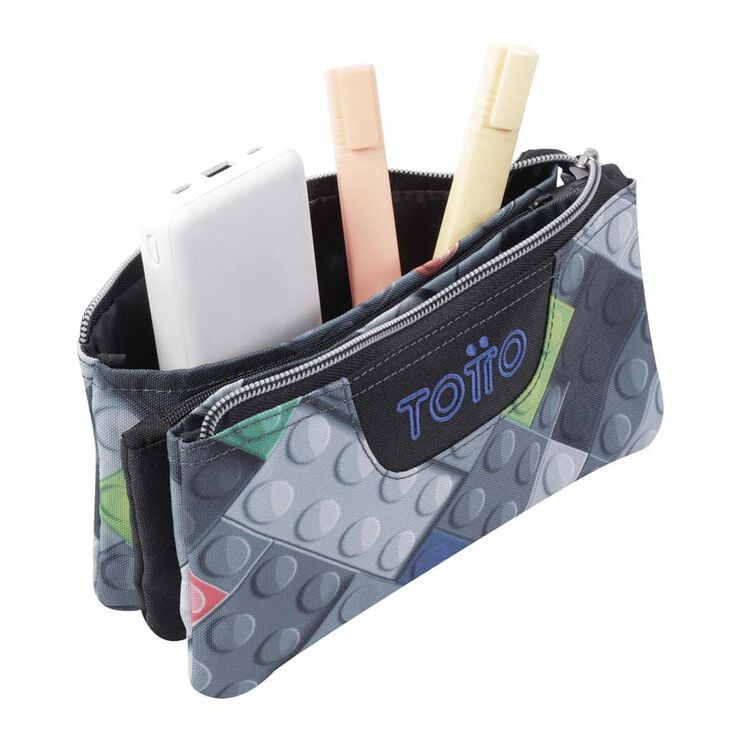 Estuche Totto Piezas 3 cremalleras