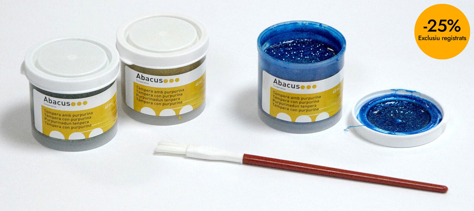 T&eacute;mpera&nbsp;Abacus&nbsp;Glitter&nbsp;5 Colores