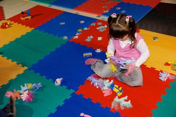 Suelo de puzzle Pavi Play Multi Central 600x600x1,5 mm Azul